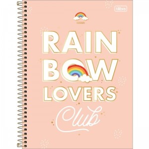CADERNO UNIVERSITÁRIO CAPA DURA ESPIRAL 160FLS RAINBOW TILIBRA