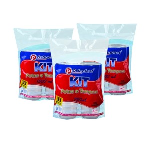 EMBALAGEM POTE REDONDO COM TAMPA 350ML C/25 UNIDADES ORLEPLAST