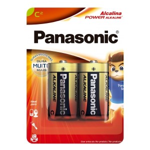 PILHA MÉDIA ALCALINA C C/2 UNIDADES PANASONIC