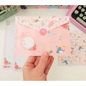 KIT PAPÉIS DE CARTA COM ENVELOPE LA PALOMITA ALICE BUENDIA
