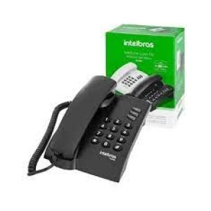 TELEFONE FIXO PLENO COM FIO PRETO INTELBRAS