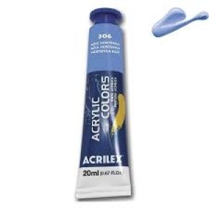 TINTA ACRÍLICA BISNAGA 20ML 306 AZUL HORTÊNSIA ACRILEX