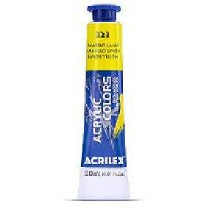 TINTA ACRÍLICA BISNAGA 20ML 323 AMARELO LIMÃO ACRILEX