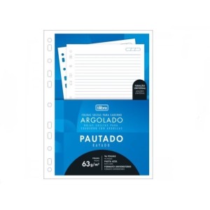 BLOCO PARA FICHÁRIO 96FLS 63G FURAÇÃO UNIVERSAL UNIVERSITÁRIO PAUTA AZUL FOLHAS SOLTAS ILIBRA