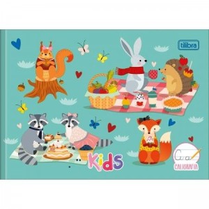 CADERNO 1/4 40FLS CALIGRAFIA CAPA DURA BROCHURA HORIZONTAL SAPECA KIDS TILIBRA