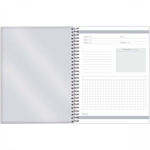 CADERNO 160FLS 10 MATÉRIAS COLEGIAL CAPA DURA ESPIRAL COLUMBIA FORONI