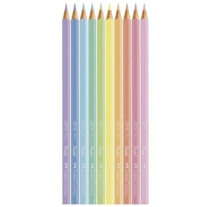 LÁPIS 10 CORES TONS PASTEL FABER CASTELL