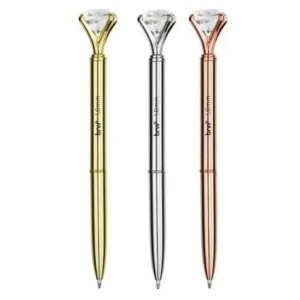 CANETA ESFEROGRÁFICA 1,0MM METÁLICA DIAMOND BRW