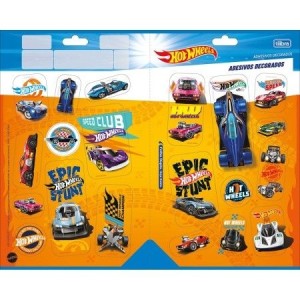 CARTELA DE ADESIVOS DECORADOS G HOT WHEELS TILIBRA