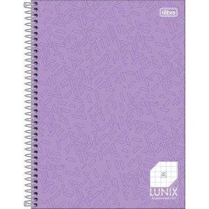 CADERNO 80FLS 0,7x0,7 QUADRICULADO UNIVERSITÁRIO CAPA DURA ESPIRAL LUNIX TILIBRA 