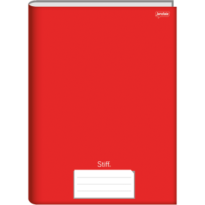 CADERNO ¼ 96FLS CAPA DURA BROCHURA VERMELHO STIFF JANDAIA