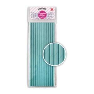 CANUDO DE PAPEL AZUL CLARO 6MMx200MM C/12 UNIDADES 4324 MAKE