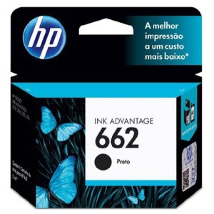 CARTUCHO ORIGINAL HP 662 PRETO 2 ML HPCZ103A
