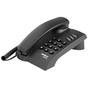 TELEFONE FIXO PLENO COM FIO PRETO INTELBRAS