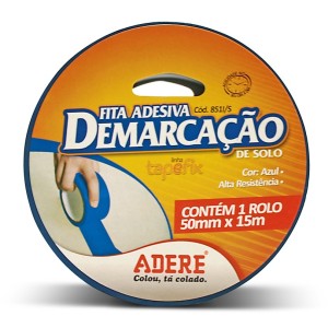 FITA DEMARCAÇÃO DE SOLO AZUL 50MMx15M ADERE